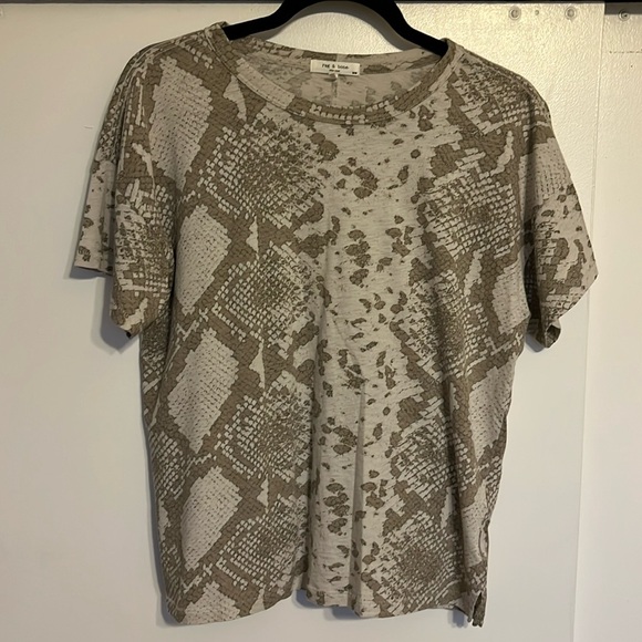 rag & bone Snake Print Tee - Picture 1 of 6